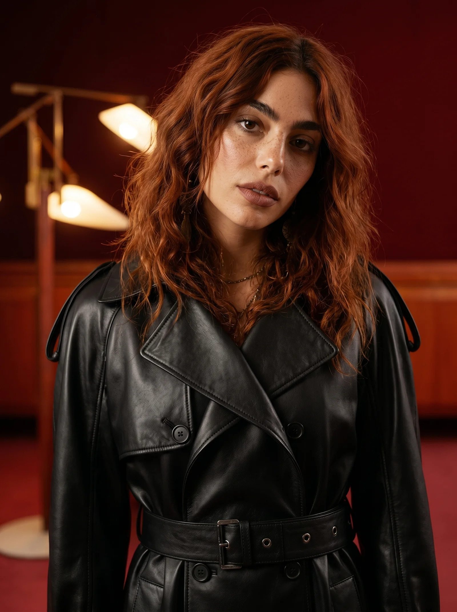 Crimson Room — Shooting AI Capospalla in Pelle, immagine 3