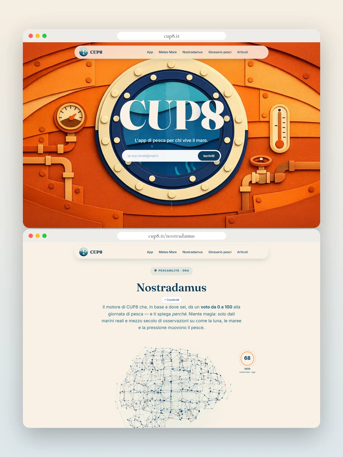 Cup8 — Onde 3D — cup8.it, lo stesso mare sul web