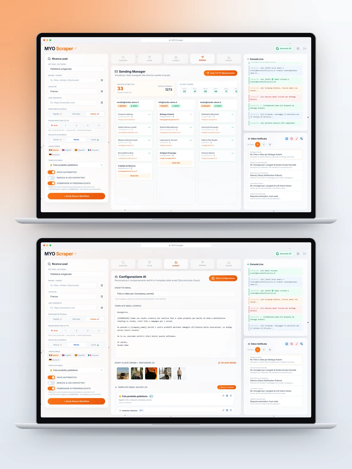 MYO Scraper — App per trovare clienti — Dove cercare, quanto scavare, in che lingua