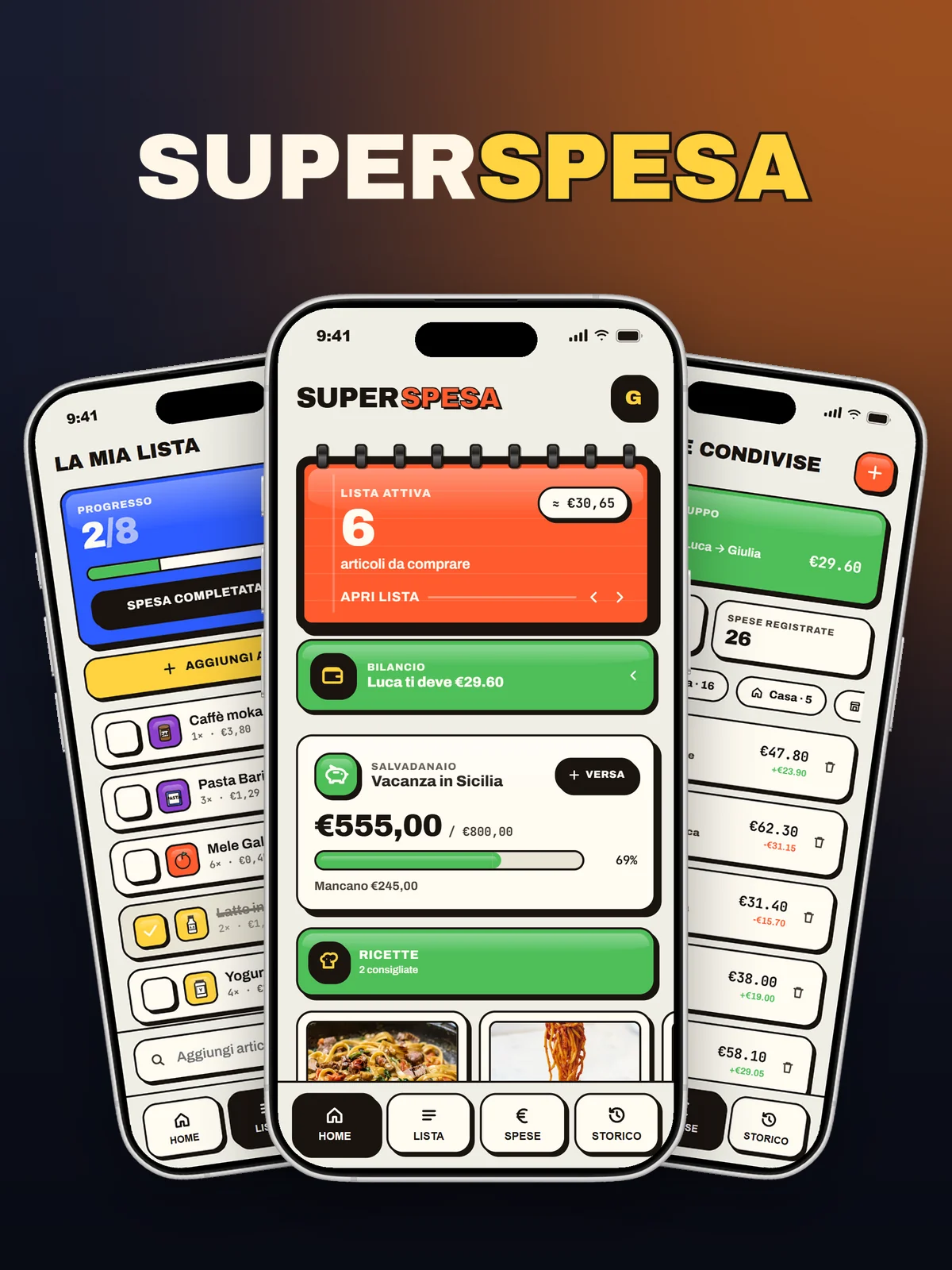 SuperSpesa — App spese di coppia — App Lista della Spesa e Spese di Coppia