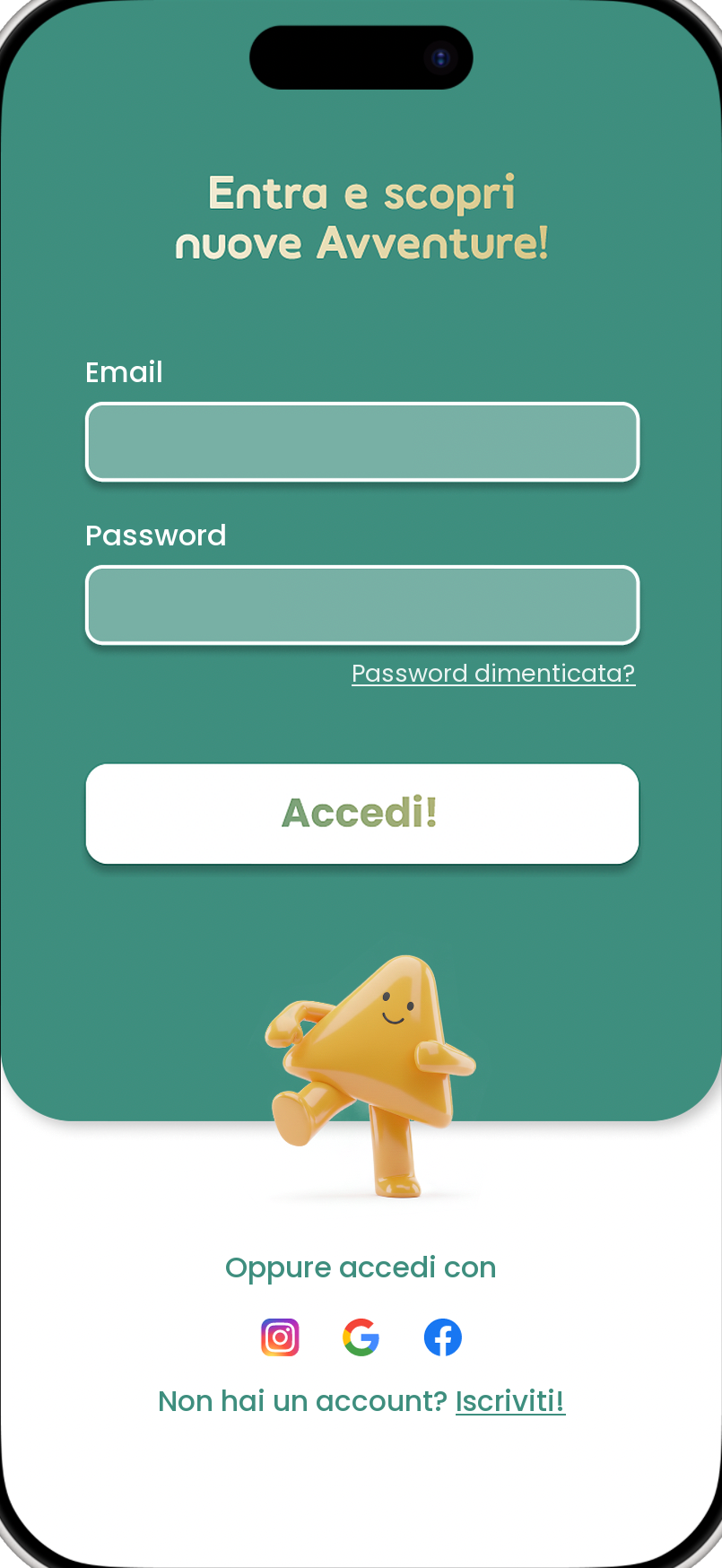 Schermata di accesso
